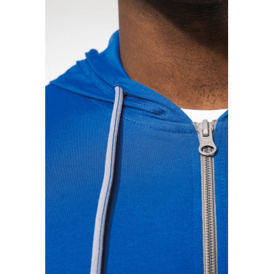 Lightweight cotton hooded sweatshirt
